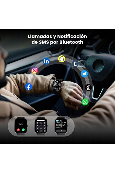 NO BRAND Smartwatch 1,83 " Tracker de fitness IP68 Monitor de activitate
