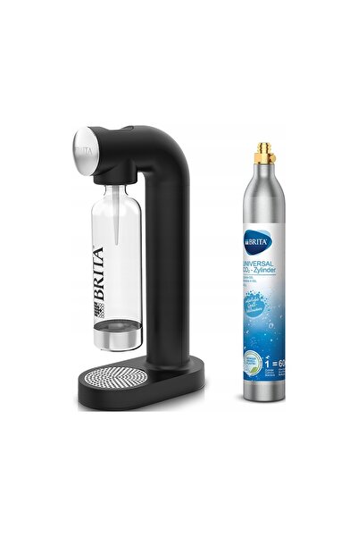 Britannica Books Brita Sodaone Aparat de făcut apă carbogazoasă, sticlă neagră
