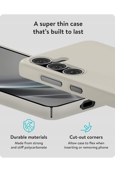 NO BRAND Husă de silicon antiderapantă pentru Samsung Galaxy S25 Plus Bej