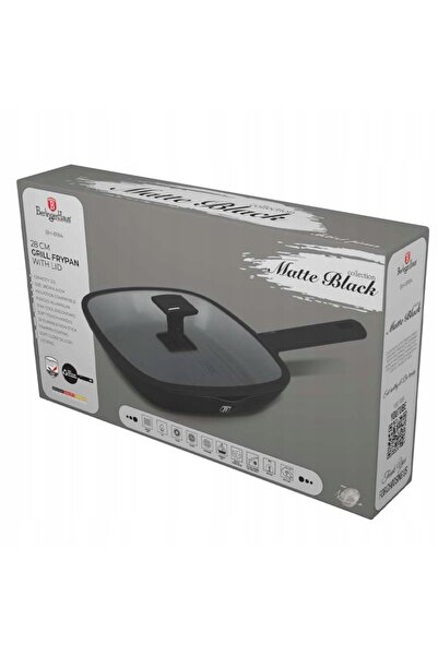 NO BRAND Tigaie grill cu capac 28cm Berlingerhaus Bh-8184 Negru mat