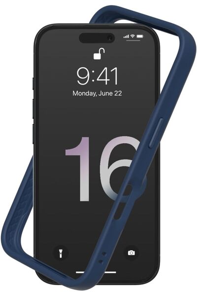 NO BRAND RHINOSHIELD CrashGuard ramă de protecție pentru iPhone 16 Plus, blin...