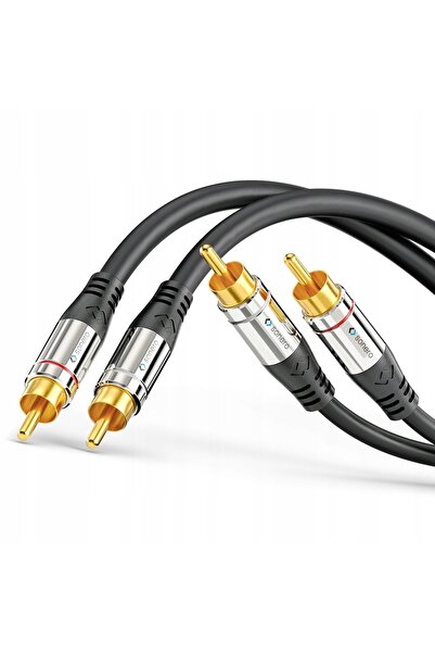 NO BRAND Cablu audio stereo 2 RCA - 2x RCA CINCH SONERO SAC700-100 PREMIUM 10m