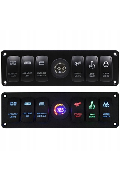 NO BRAND PANOU DE COMANDĂ PENTRU MAȘINĂ ȘI BARCĂ CU USB ȘI LED + ECRAN COLORA...