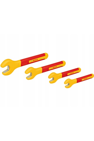 NO BRAND Set de 4 chei izolate plate 1000V VDE 8/10/13/17 mm Bosch + Carcasă