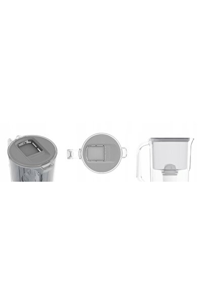 Wessper Cană filtrantă din plastic D1 SOLID 2,8l gri + 10 filtre