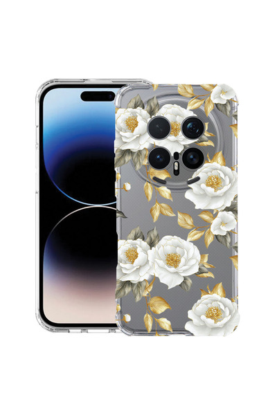 bestcase ®   Husă Antișoc pentru Honor Magic 8 Pro, Florală - Camelie Aurie E...