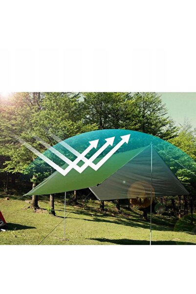 NO BRAND Prelată Cort Impermeabil Termic 3x3 m, Protecție Solară Tip Velă