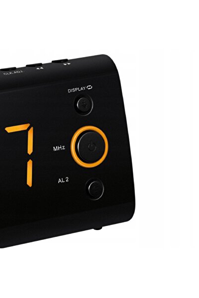 NO BRAND Ceas digital cu radio și alarmă, iluminare LED, 10 programe, FM Senc...