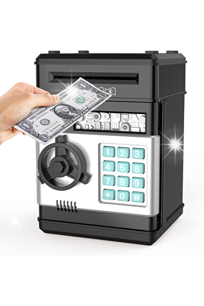 NO BRAND Pușculiță electronică tip seif cu parolă și funcție ATM pentru copii