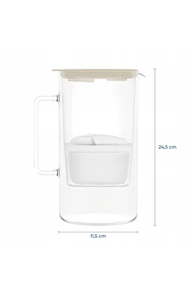 NO BRAND Wessper D4 Borosilicate Mini Ff Bg Carafă de filtrare din sticlă + 6...