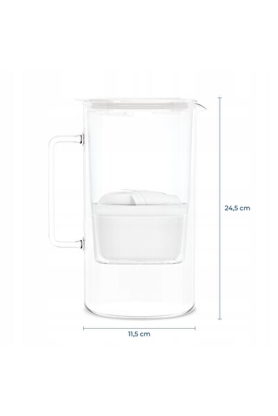 NO BRAND Wessper D4 Borosilicate Mini Ff Wh Carafă de filtrare din sticlă + 7...