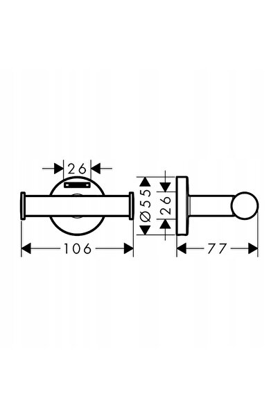 Hansgrohe Logis Suport dublu pentru prosop 4172500