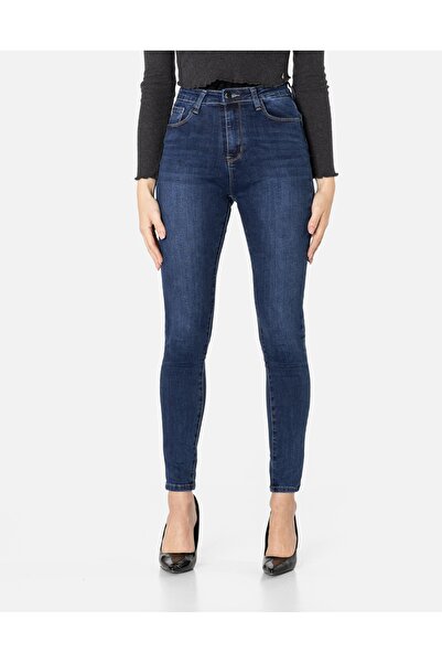 NO BRAND Blugi Rurki Slim Push-Up pentru femei, cu talie înaltă, elastici E88...