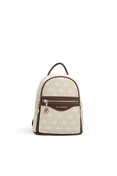 Silver Polo Stone - Brown Monogram Women's Backpack Sp983