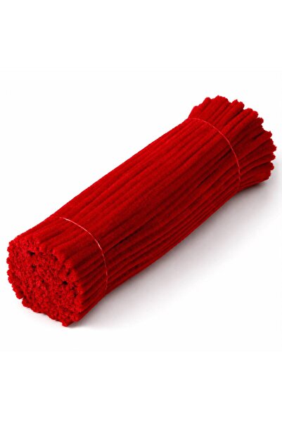 Çınar Çiçekçilik & Malzeme 100 Adet 8mm Bordo Şönil 30cm, Tüylü Peluş Kadife ...