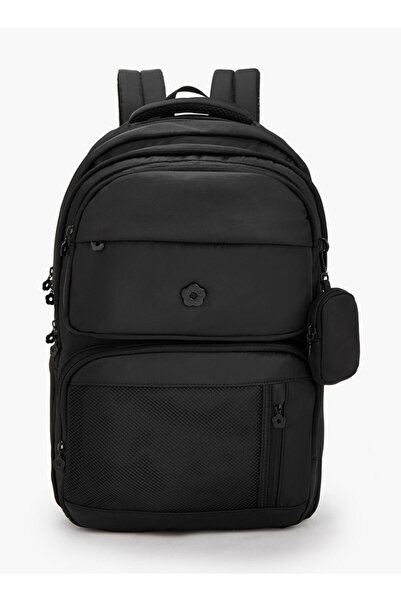 Missy Solid Backpack with Pouch
