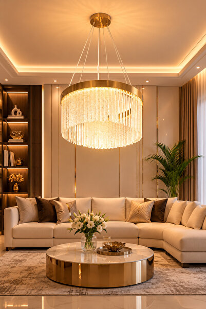 Generic Brand Led Chandelier with Three Colors of Light 55W |   Modern Lighti...