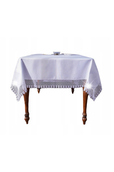 NO BRAND Față de masă elegantă cu Guipure 160X160 Guipure 431 Alb