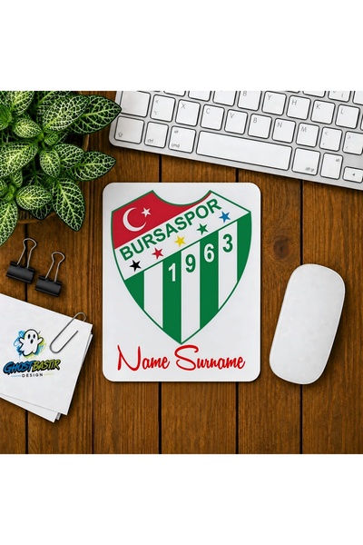 Ghostbastır Design Kişiye Özel Bursaspor Baskılı Oyuncu Mousepad 0147