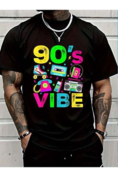 9TAY 100% Cotton 90's Vibe Retro 1990s 90s Style Party Outfit Men Women Short...