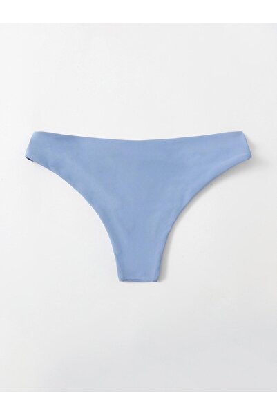 NO BRAND Slip de bikini clasic, albastru uni, Shein m
