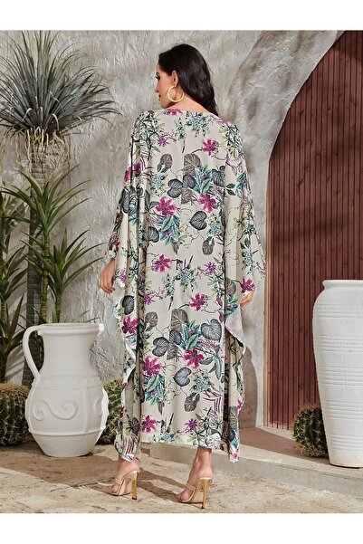 NO BRAND Rochie dreaptă clasică midaxi cu imprimeu floral Shein 40/42