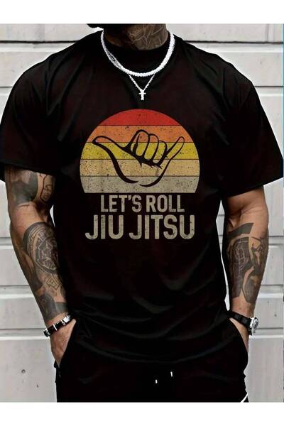 4CR تي شيرت فنون قتالية مضحكة للرجال والنساء من القطن 100% بتصميم Let's Roll ...