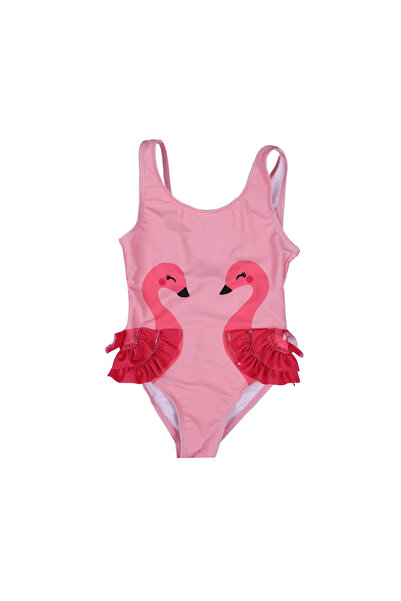 LOSAN swimsuit with flamingo pattern - pink / 7 years