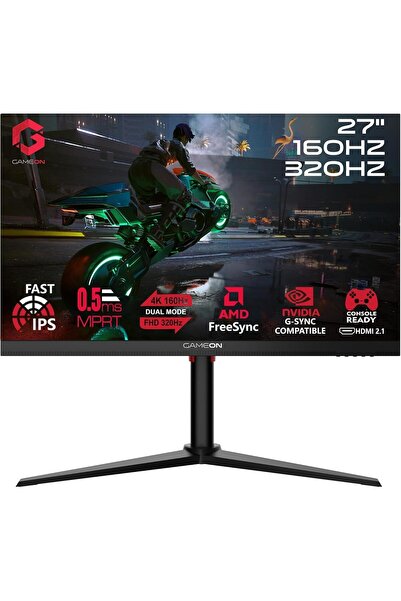 GAMEON شاشة ألعاب GOSX27B مقاس 27 بوصة ثنائية الوضع بدقة 4K/160 هرتز أو FHD/3...