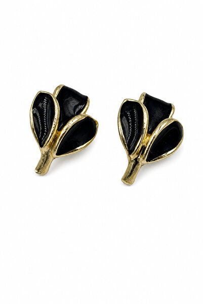 Jack Ferrero Black Leaf Motif Stylish Bijouterie Earrings for Women for Daily...