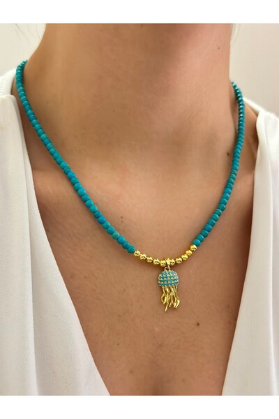 BYYEŞO Jellyfish Detail Steel Necklace