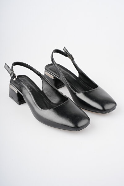 Griffa Shoes حذاء نسائي أسود بكعب سميك 4 سم أنيق
