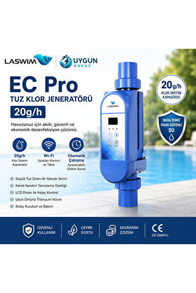 Genel Markalar Laswim ECPRO20 TUZDAN KLOR JENERATÖRÜ 20GR/HR 220V - UygunHavuz