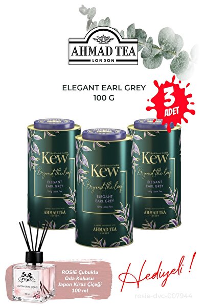 Ahmad Tea 100 G 3 Kutu Kew Garden Elegant Earl Grey ve Oda Kokusu