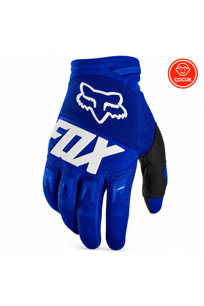 Fox Dirtpaw Kids Blue and White Gloves