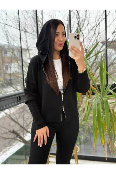 Flarsky سترة نسائية محبوكة بسحاب مزدوج
