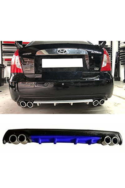 HasAkman Hyundai Accent Era Mavi Difüzör Çiftli Yuvarlak Egzoz Görünümlü D Ti...