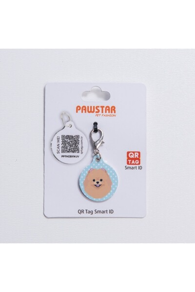 Pawstar Pomeranian Desenli Qr Tag Evcil Hayvan Künyesi İsimlik Pet Tag Köpek ...
