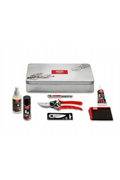 Felco SET COMPLET PENTRU ÎNTREȚINERE CU SECTOARE ÎN CUTIE METALICĂ 933