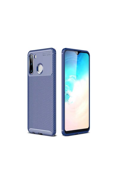 Ummeslem Case Carbon Design  Cover for Samsung Galaxy A21 Mobile Phone