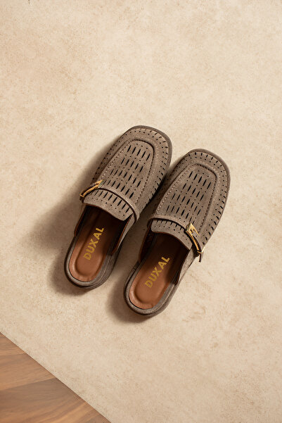 DUXAL SHOES حذاء نسائي من Becca مصنوع من الجلد السويدي الأصلي مع مشبك وفتحات،...