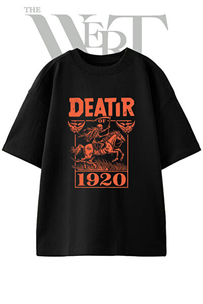 THEWERT Μπλουζάκι με σχέδιο Grim Reaper, τυπωμένο, unisex, μαύρο, oversized