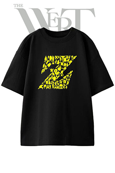 THEWERT Tricou oversize negru unisex cu imprimeu cu design Dragon Ball Silhou...