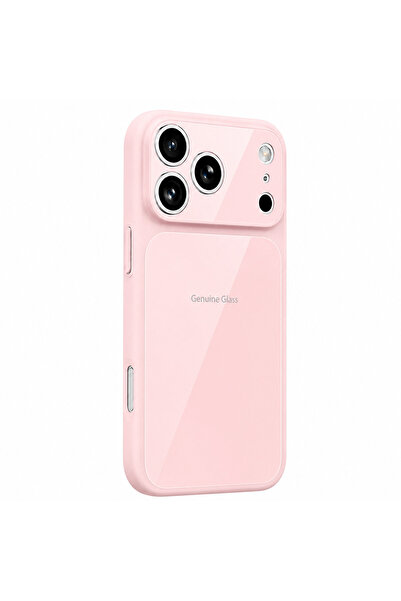 OEM Husă de telefon cu sticlă și MagSafe pentru Apple iPhone 15 Pro Max, Roz ...