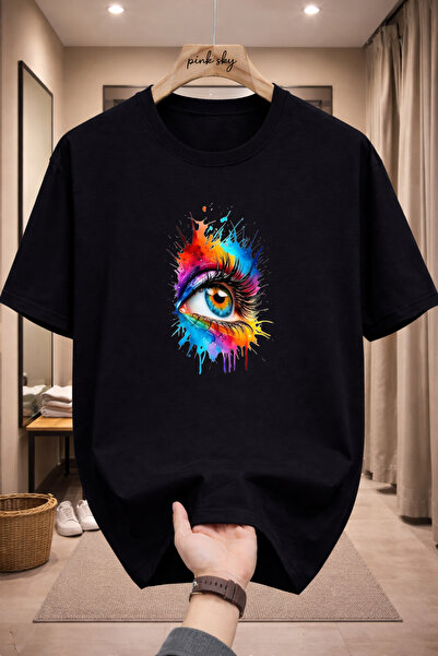 Pink Sky Premium Oversize T-Shirt 100% Cotton Unisex Comfortable Fit Trending...