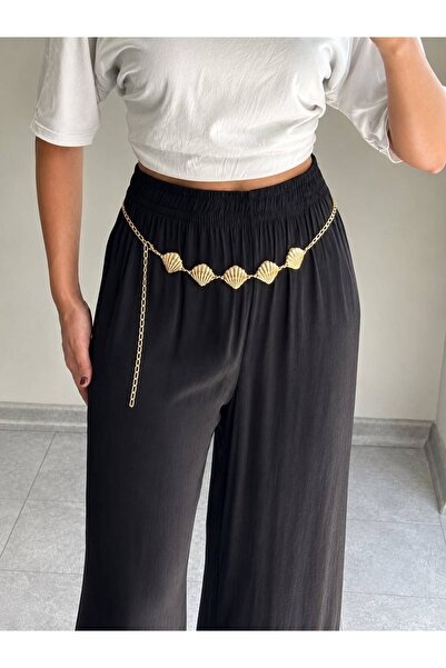 LİA KEMER Lacy Sea Shell Detail Chain Belt Dress, Pants, Evening Dress, Body ...