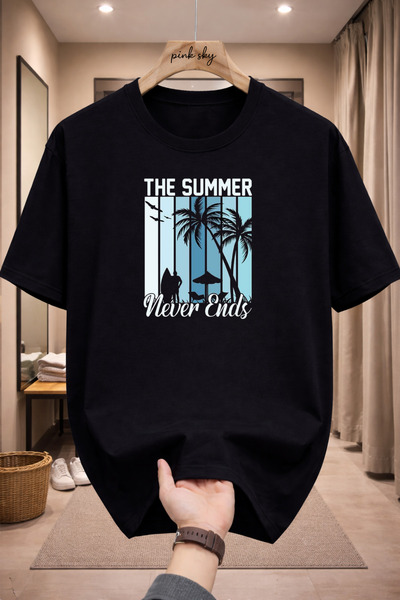 Pink Sky Premium Oversize T-Shirt 100% Cotton Unisex Comfortable Fit Trending...