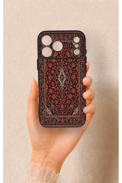 Vip Case iPhone 17 Pro Max Uyumlu Acem Halı Desenli Silikon Kılıf