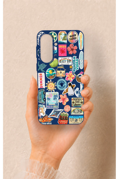 Vip Case Samsung A37 Uyumlu Summer Vibes Desenli Silikon Kılıf