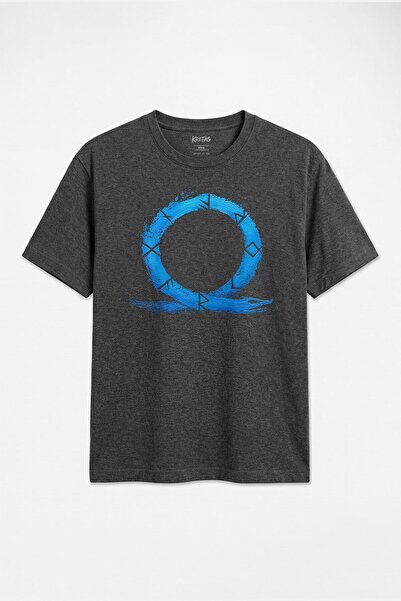 Kretas Kratos God of War Ragnarok Game Gamer Anthracite Melange Unisex Regula...